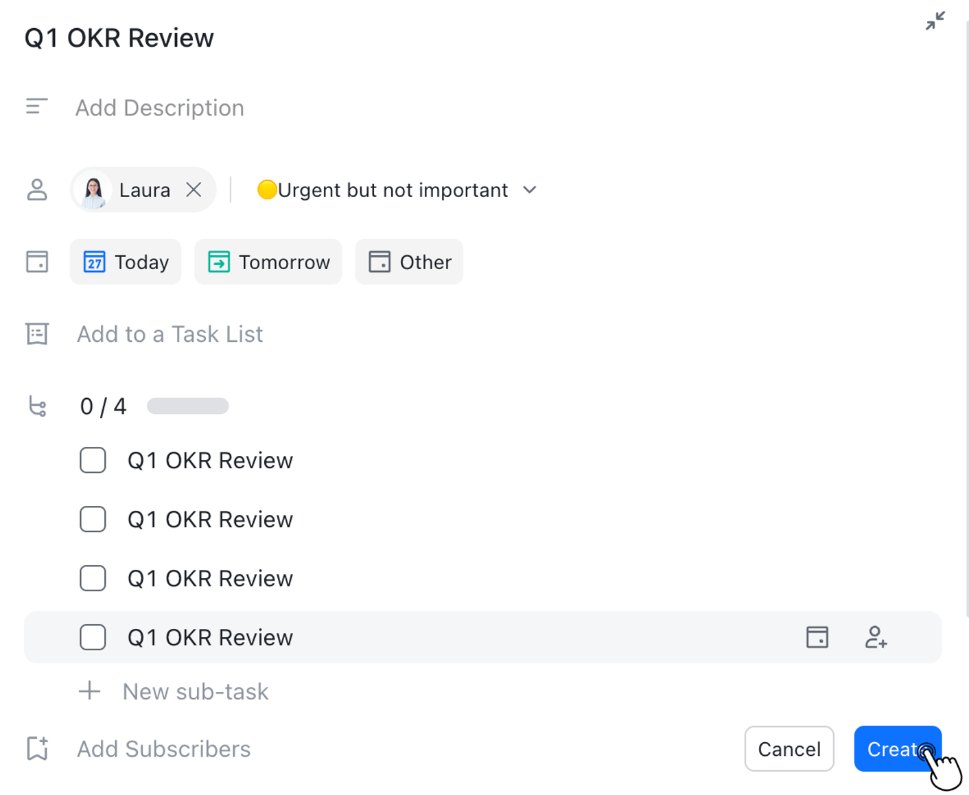 Add sub-tasks