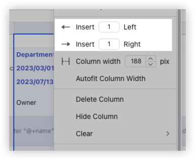 Insert rows, columns, and cells, and adjust row height/column width in ...