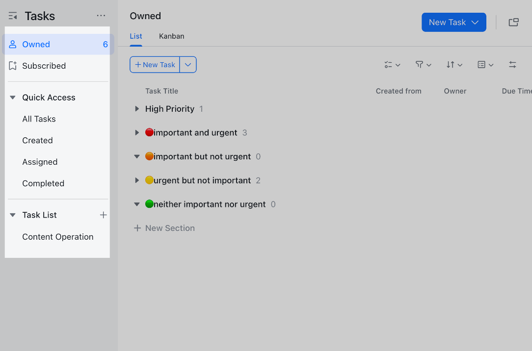 View and edit tasks